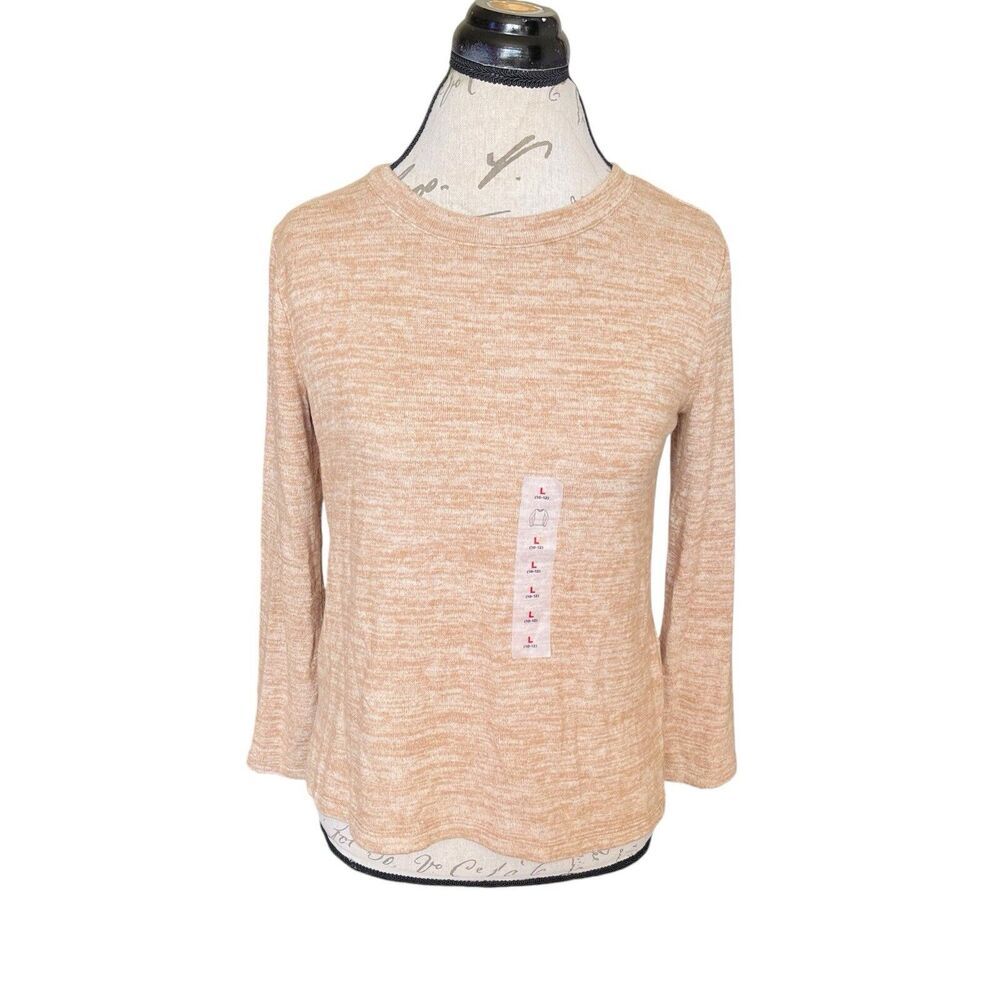 Old Navy Girls Sweater Sz Large Sz 10-12 Rock Crystal Brown Long Sleeve Crew
